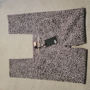 NWT PAIGE Grey Leopard Print "Peg Skinny" Jeans Size:27